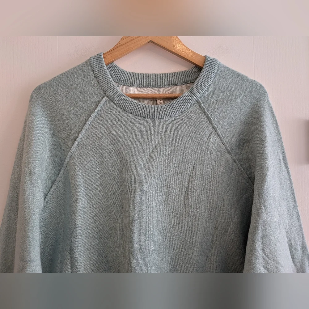 Anthropologie Pilcro Oaklyn Cozy Crew-Neck Green Oversized Sweatshirt Size M NWT - Picture 5 of 16